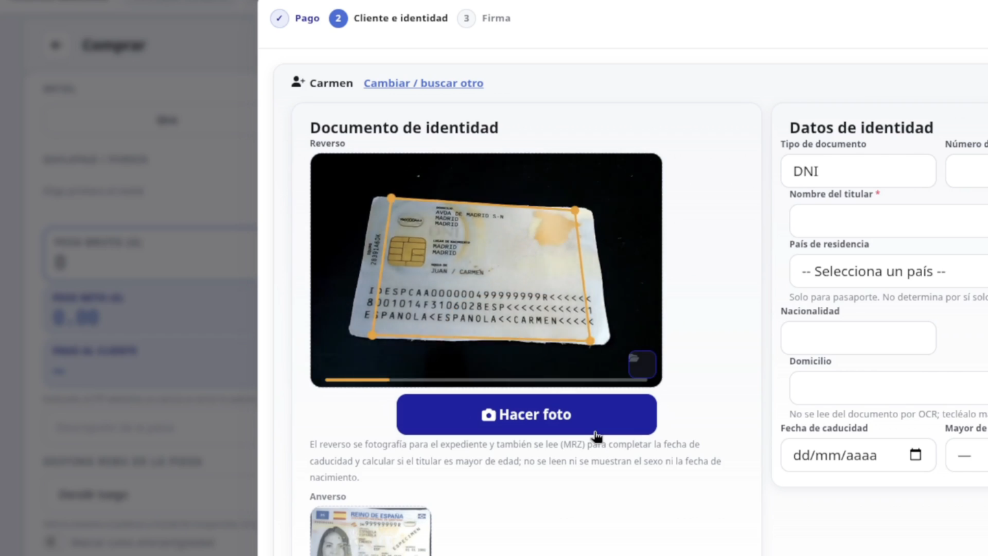 Captura automática del DNI