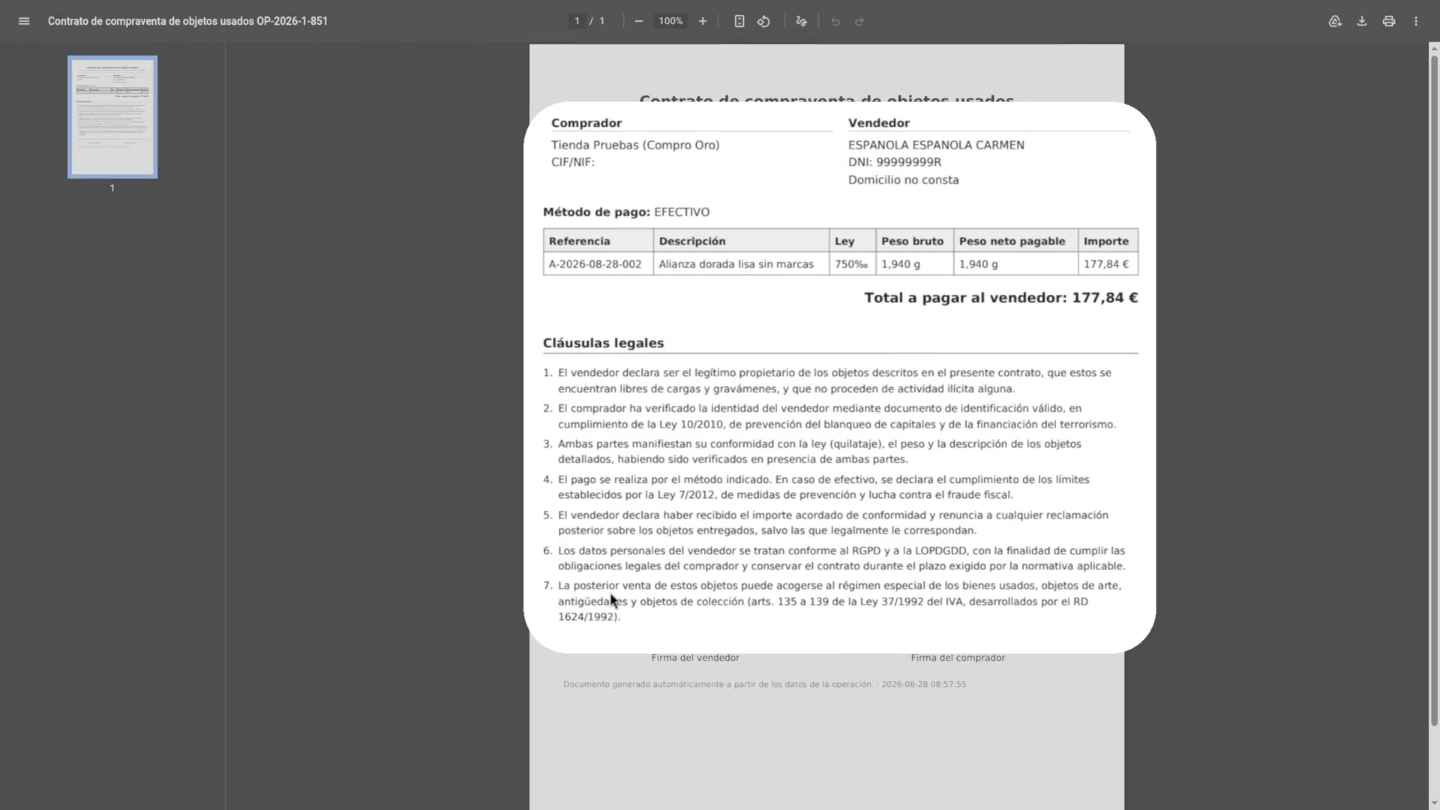 Contrato de compraventa generado